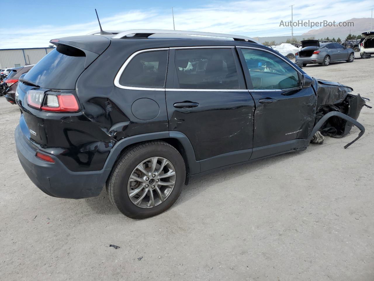 2019 Jeep Cherokee Latitude Plus Black vin: 1C4PJMLB4KD484606