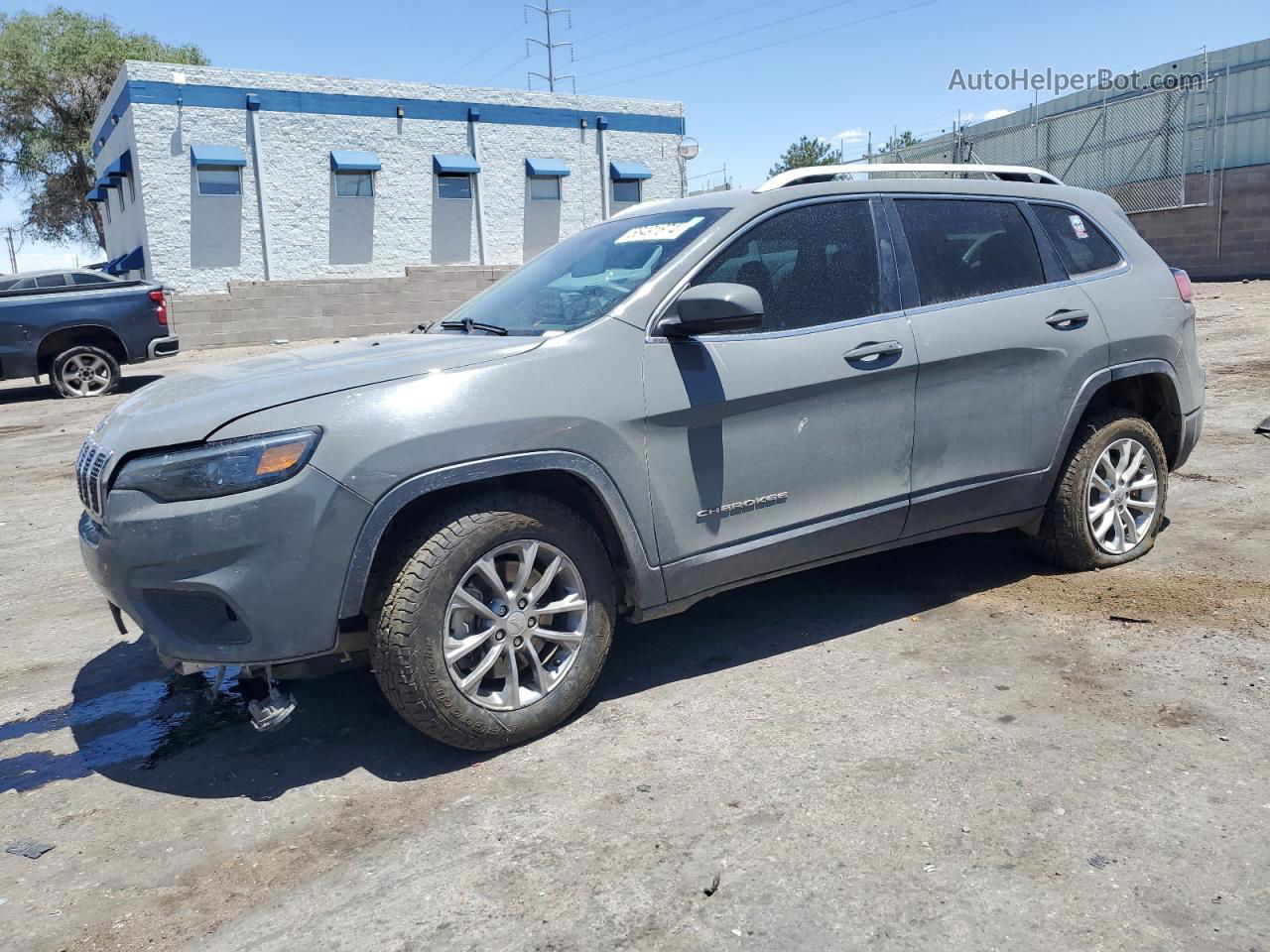 2019 Jeep Cherokee Latitude Plus Gray vin: 1C4PJMLB5KD425564