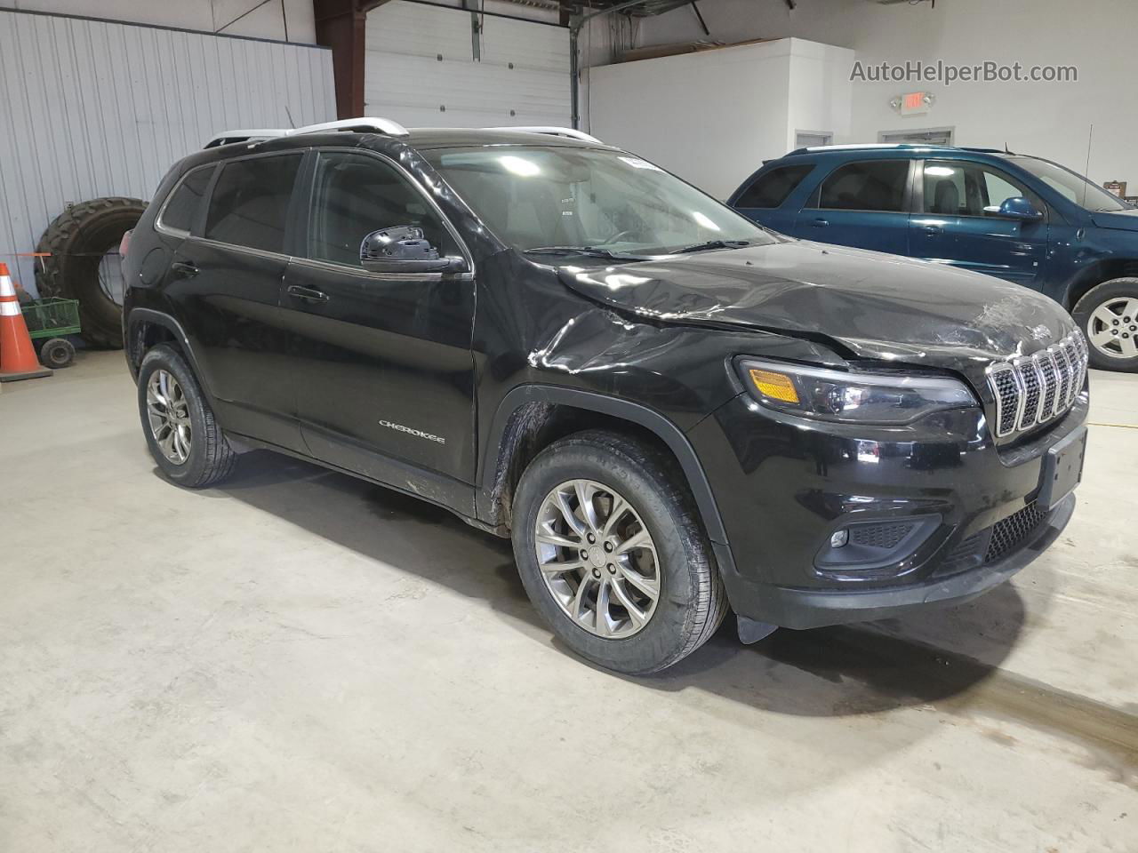 2019 Jeep Cherokee Latitude Plus Black vin: 1C4PJMLB6KD314196