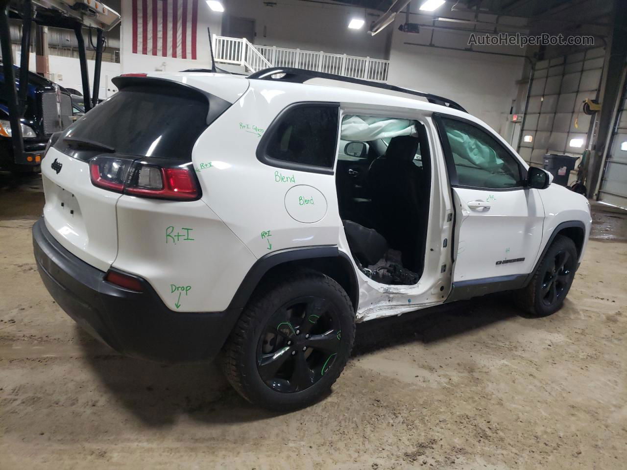 2019 Jeep Cherokee Latitude Plus White vin: 1C4PJMLB6KD418414