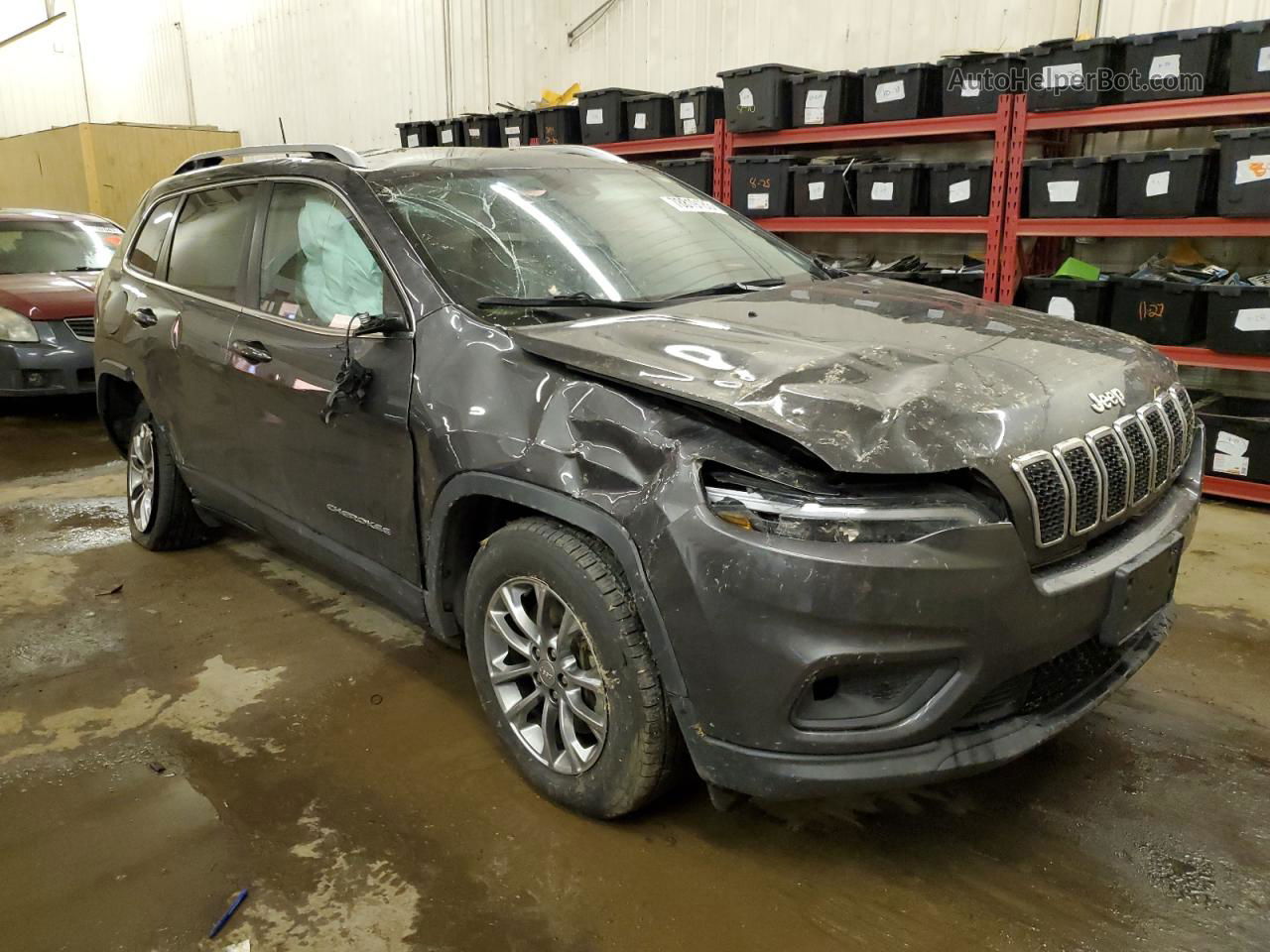 2021 Jeep Cherokee Latitude Plus Gray vin: 1C4PJMLB6MD106595