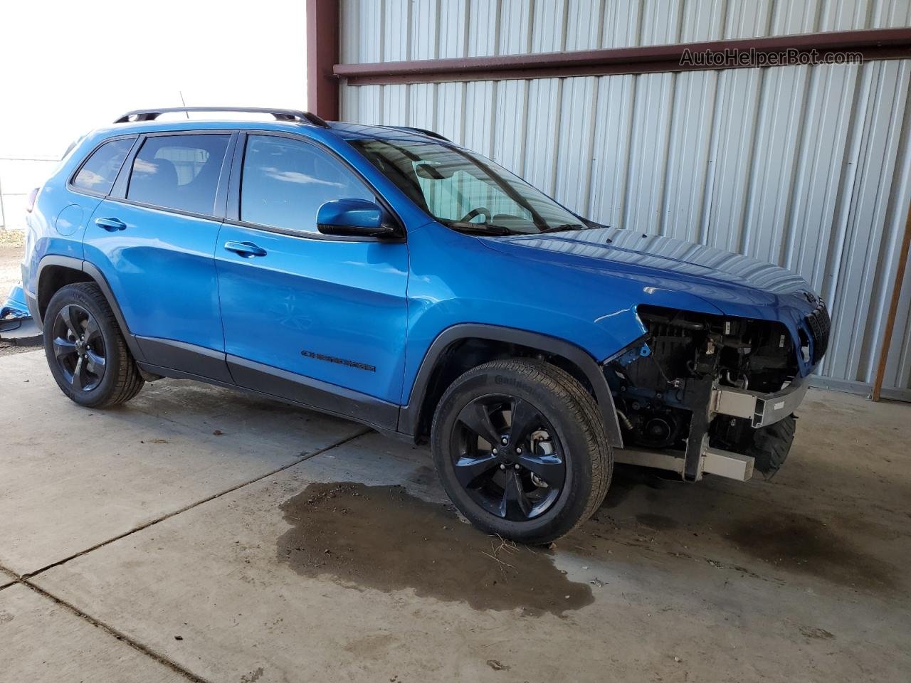2021 Jeep Cherokee Latitude Plus Синий vin: 1C4PJMLB6MD236926