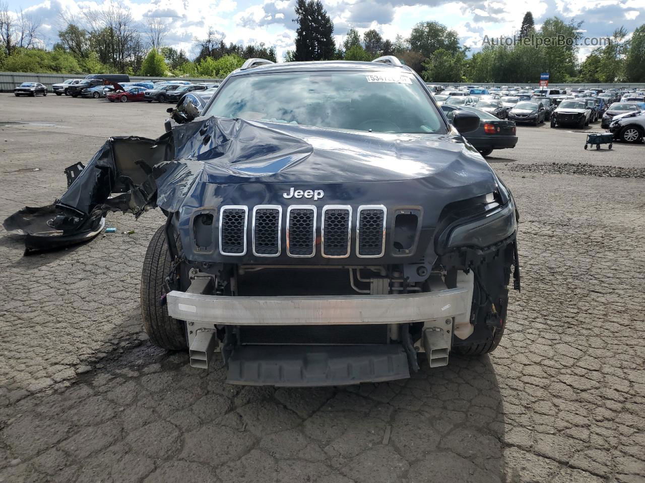 2019 Jeep Cherokee Latitude Plus Черный vin: 1C4PJMLB7KD272024