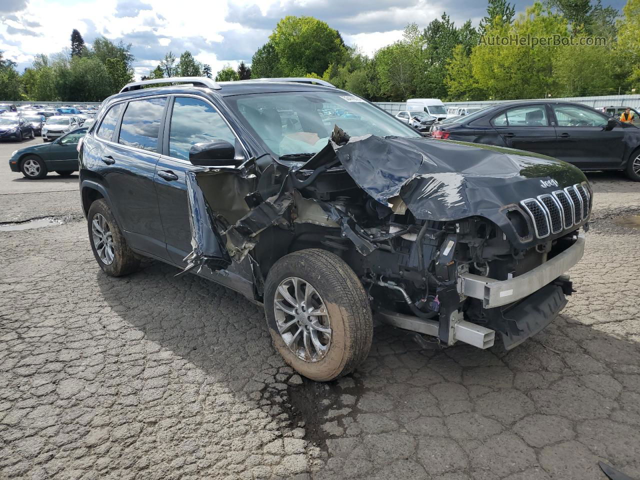 2019 Jeep Cherokee Latitude Plus Black vin: 1C4PJMLB7KD272024