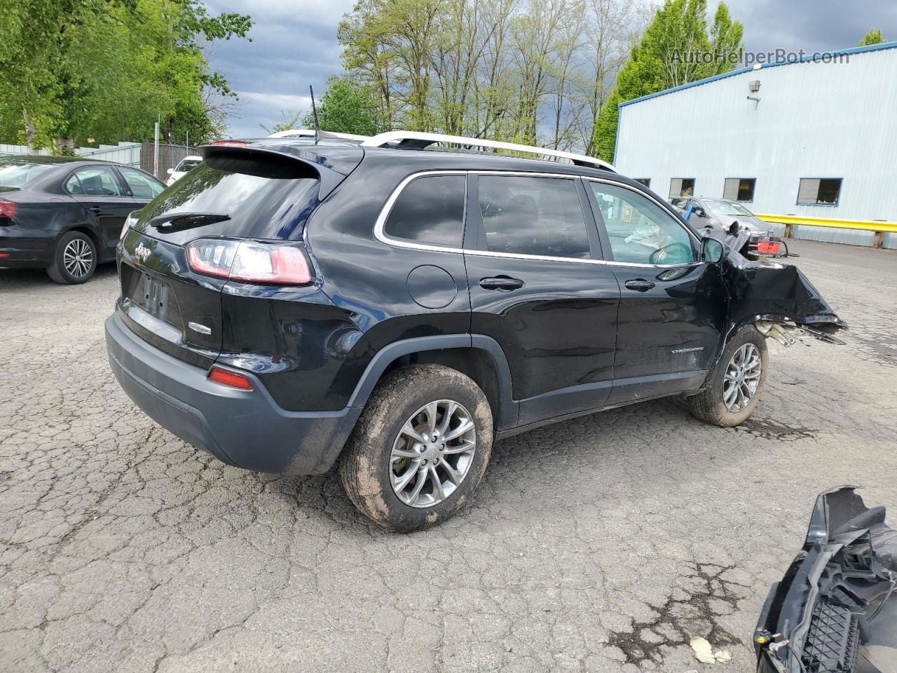 2019 Jeep Cherokee Latitude Plus Черный vin: 1C4PJMLB7KD272024