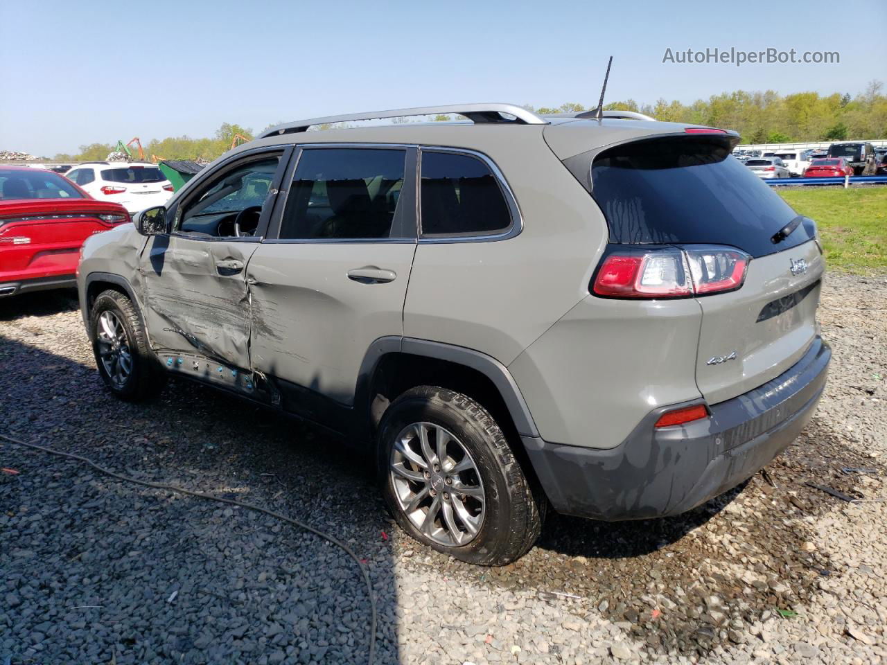 2019 Jeep Cherokee Latitude Plus Gray vin: 1C4PJMLB8KD396917