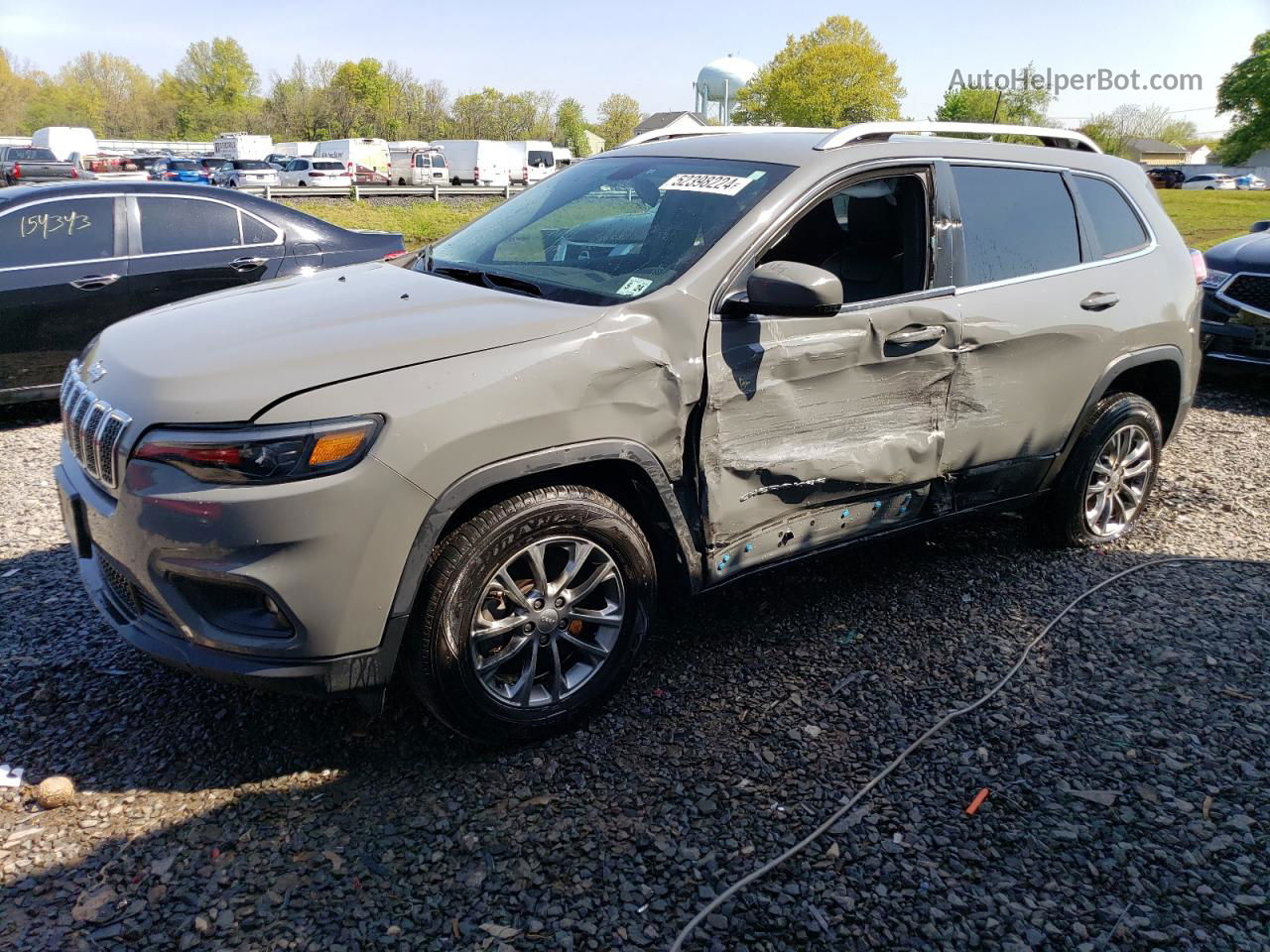 2019 Jeep Cherokee Latitude Plus Gray vin: 1C4PJMLB8KD396917