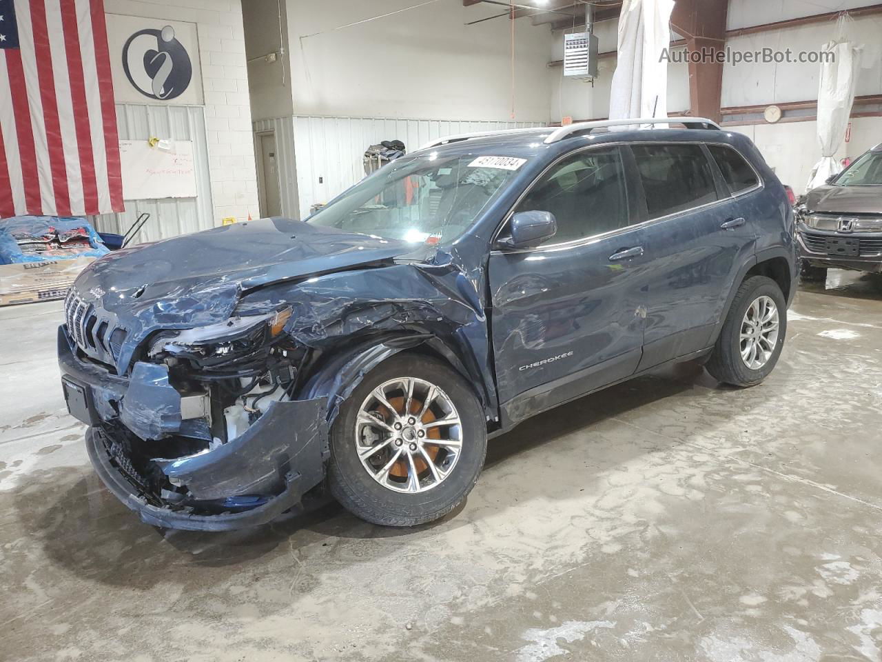 2021 Jeep Cherokee Latitude Plus Blue vin: 1C4PJMLB8MD104301