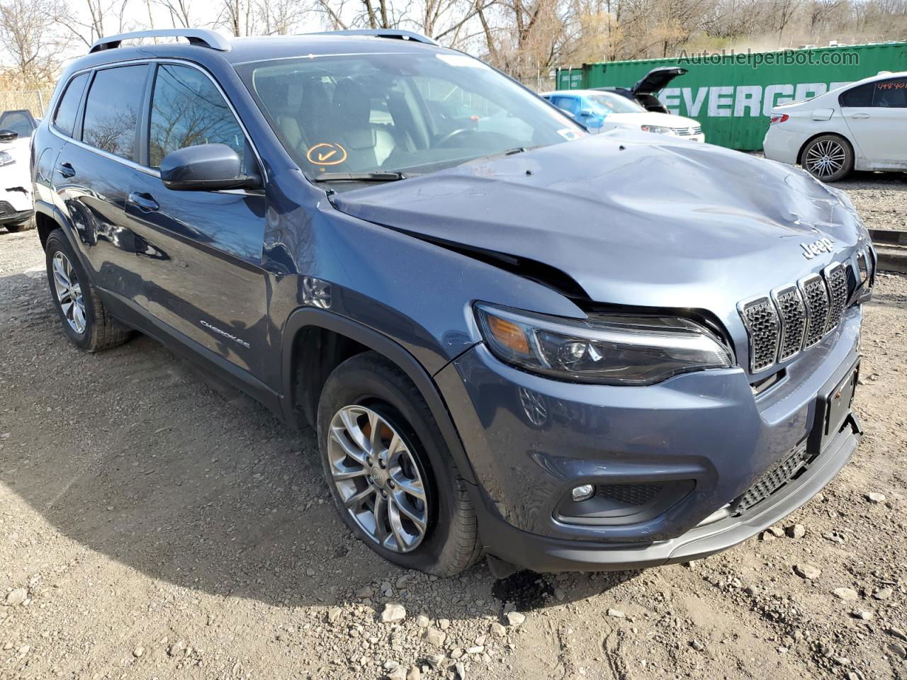 2021 Jeep Cherokee Latitude Plus Blue vin: 1C4PJMLB8MD104301