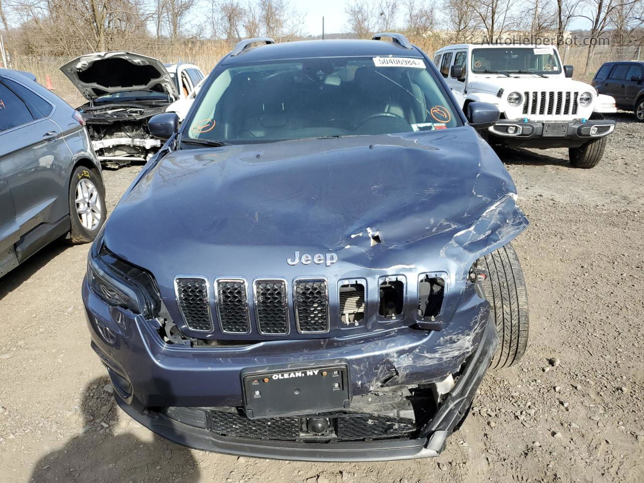 2021 Jeep Cherokee Latitude Plus Blue vin: 1C4PJMLB8MD104301