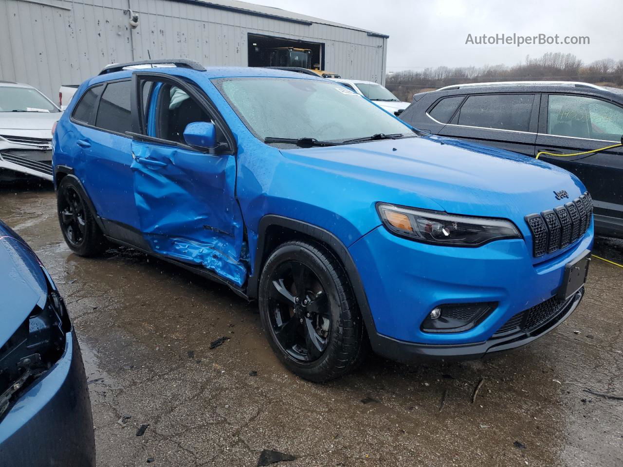 2021 Jeep Cherokee Latitude Plus Blue vin: 1C4PJMLB8MD128467