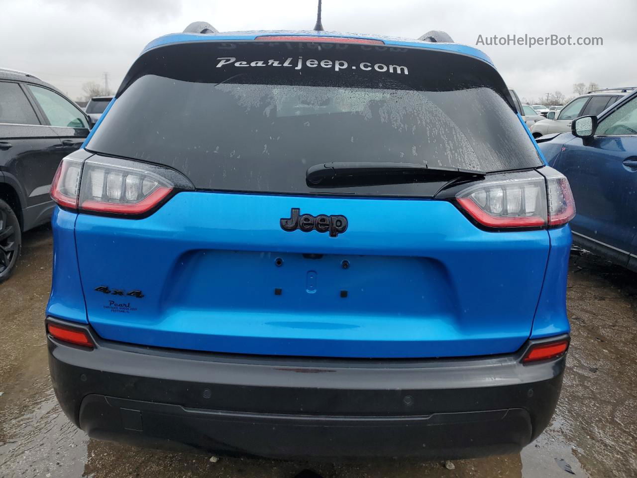 2021 Jeep Cherokee Latitude Plus Blue vin: 1C4PJMLB8MD128467