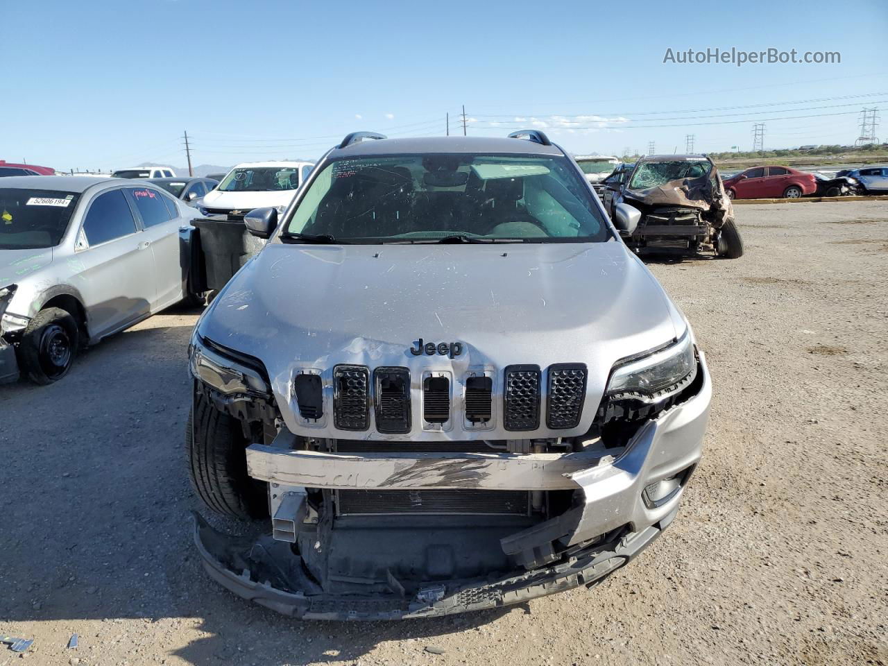 2021 Jeep Cherokee Latitude Plus Silver vin: 1C4PJMLB8MD161484