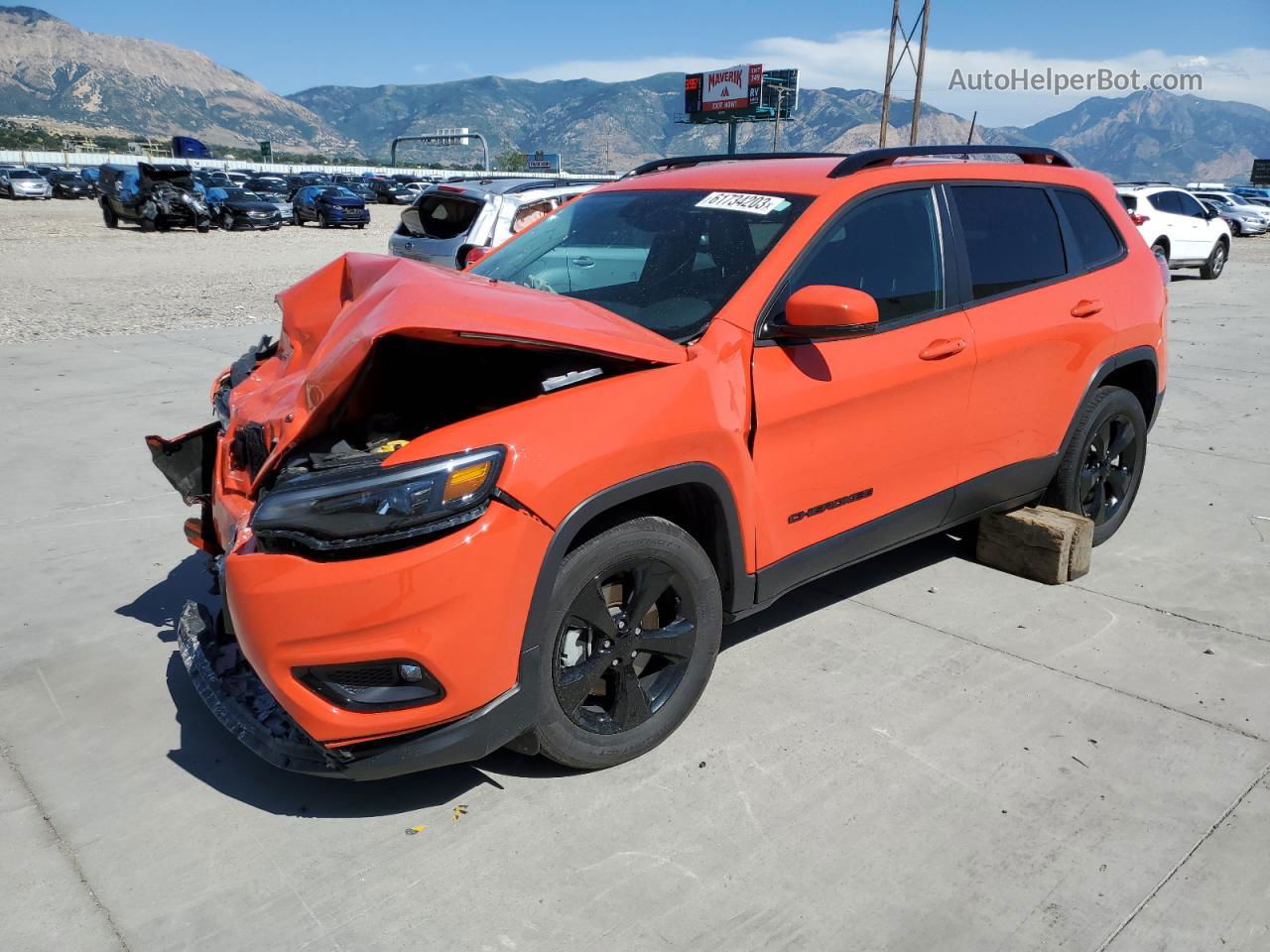 2021 Jeep Cherokee Latitude Plus Orange vin: 1C4PJMLB8MD217195