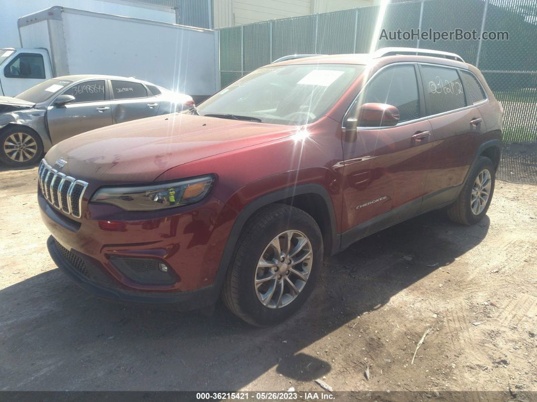 2019 Jeep Cherokee Latitude Plus Burgundy vin: 1C4PJMLB9KD259050