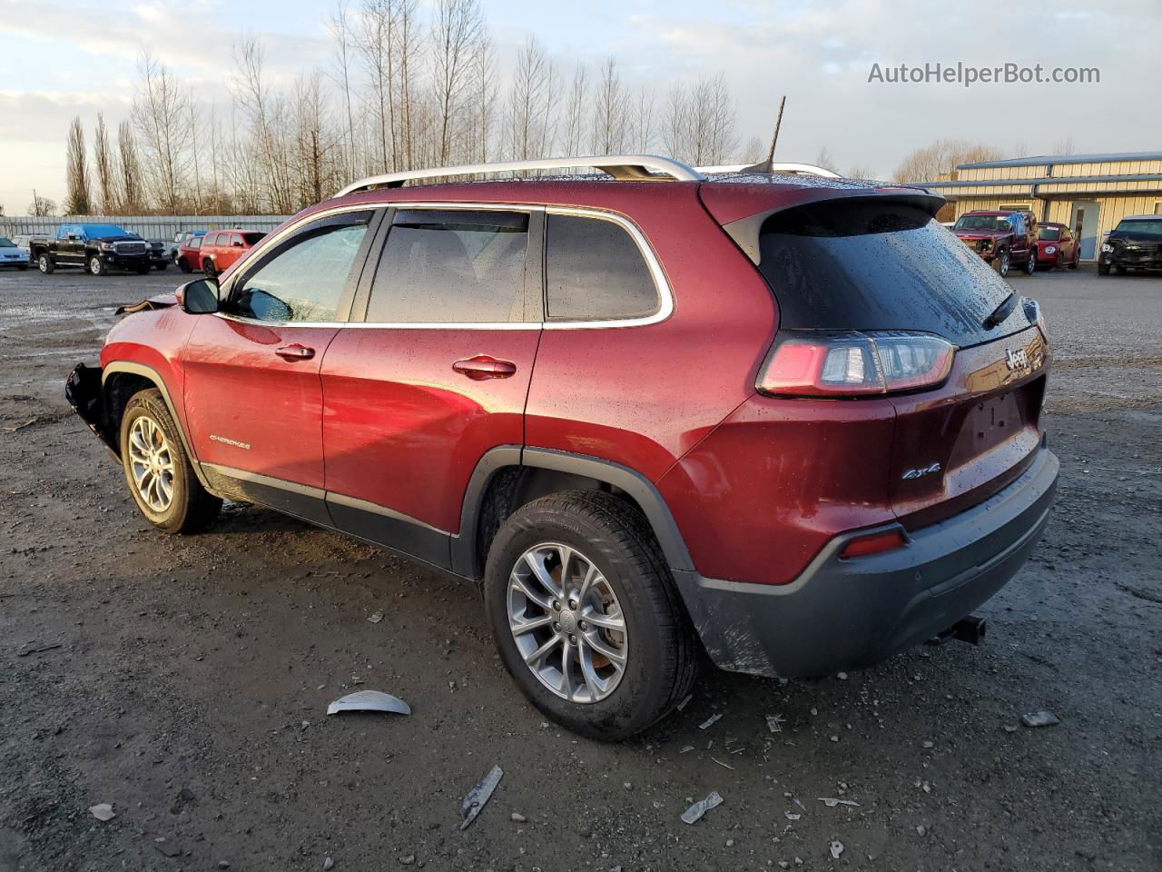 2019 Jeep Cherokee Latitude Plus Burgundy vin: 1C4PJMLB9KD315696