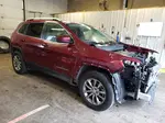 2021 Jeep Cherokee Latitude Plus Maroon vin: 1C4PJMLB9MD104372