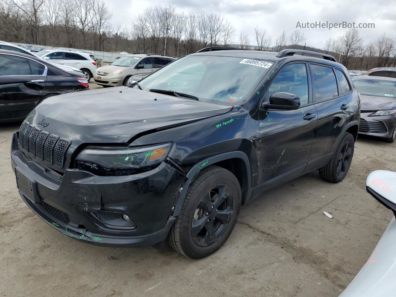 2021 Jeep Cherokee Latitude Plus Black vin: 1C4PJMLB9MD117168