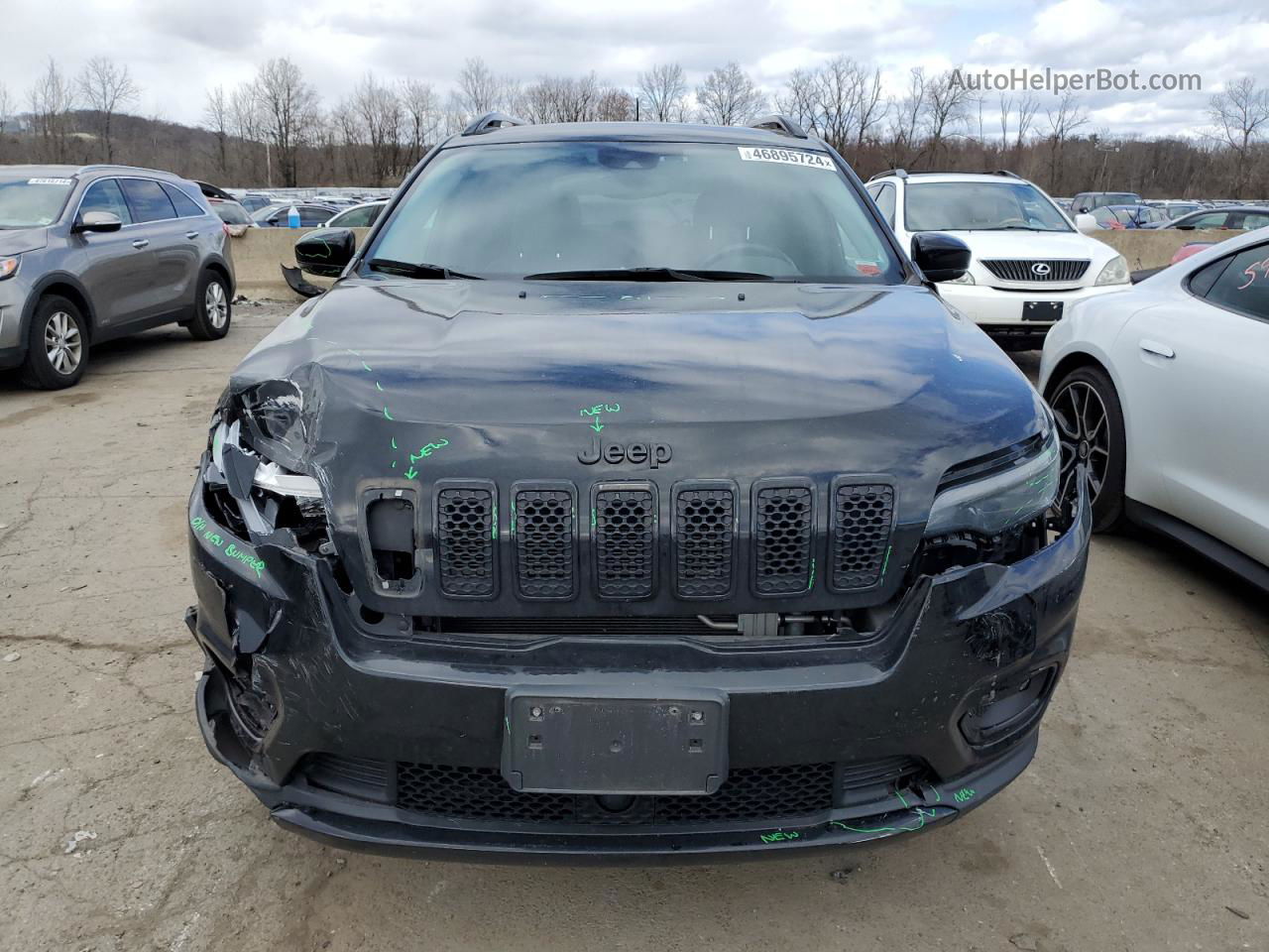 2021 Jeep Cherokee Latitude Plus Черный vin: 1C4PJMLB9MD117168