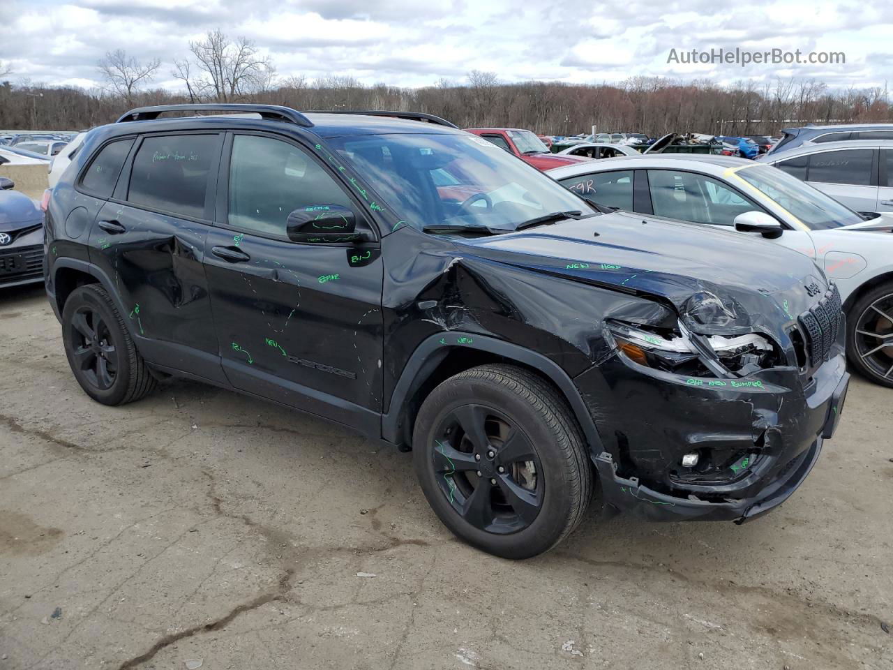 2021 Jeep Cherokee Latitude Plus Black vin: 1C4PJMLB9MD117168