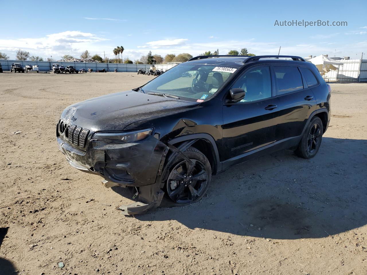 2019 Jeep Cherokee Latitude Plus Черный vin: 1C4PJMLBXKD371856