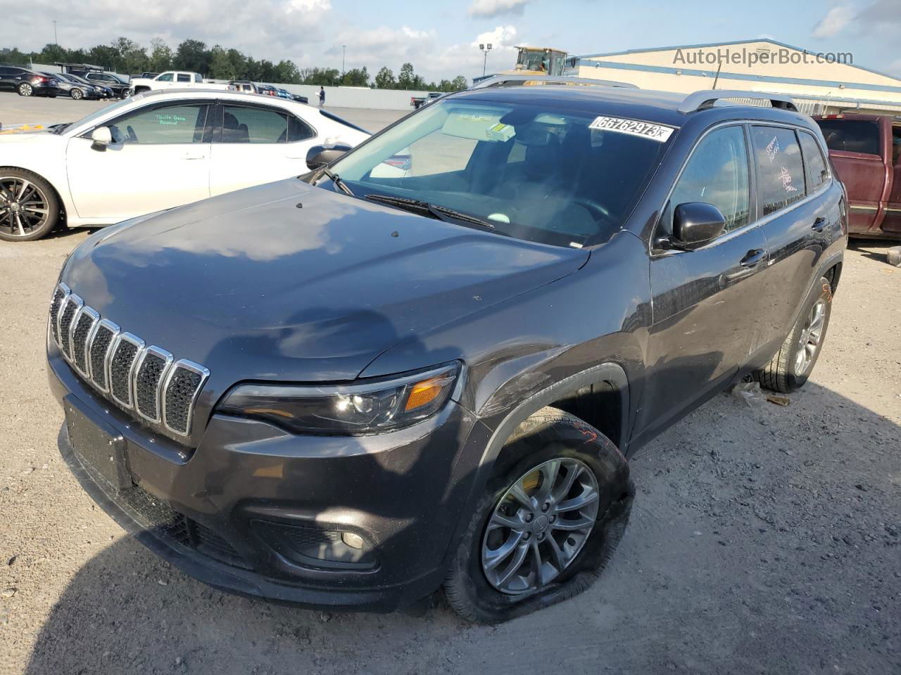 2019 Jeep Cherokee Latitude Plus Gray vin: 1C4PJMLBXKD399057