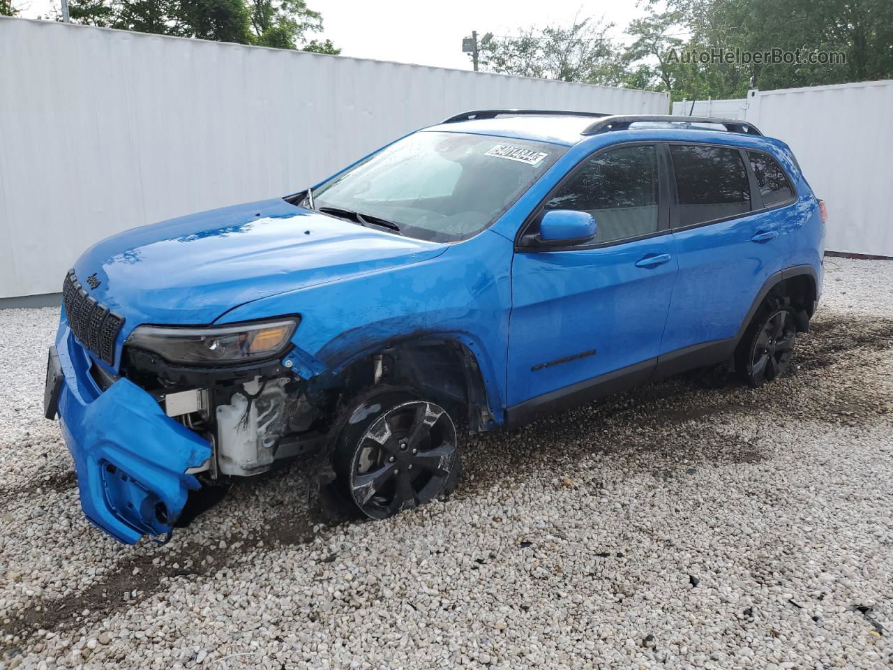 2021 Jeep Cherokee Latitude Plus Blue vin: 1C4PJMLBXMD137428