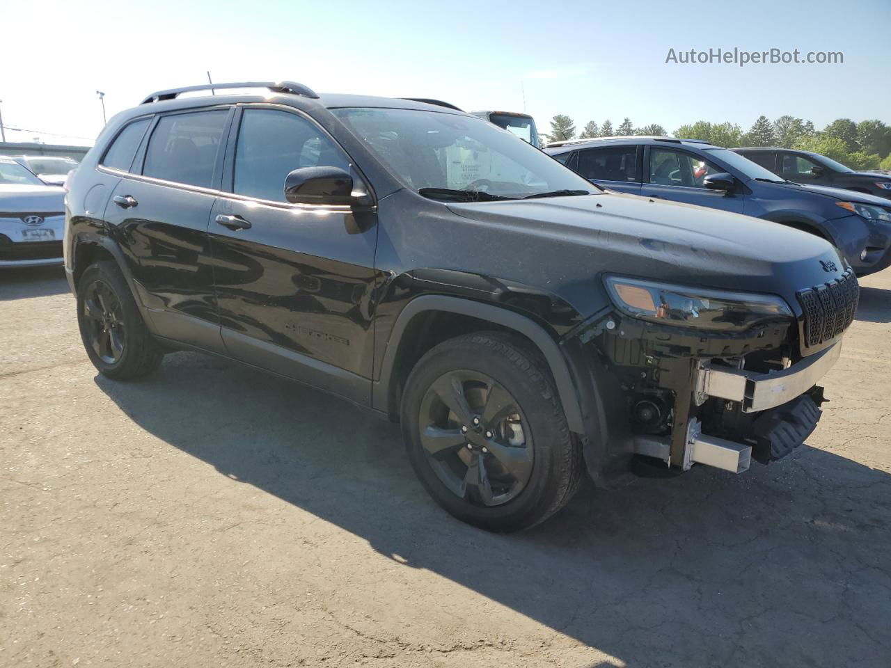 2021 Jeep Cherokee Latitude Plus Черный vin: 1C4PJMLBXMD233186