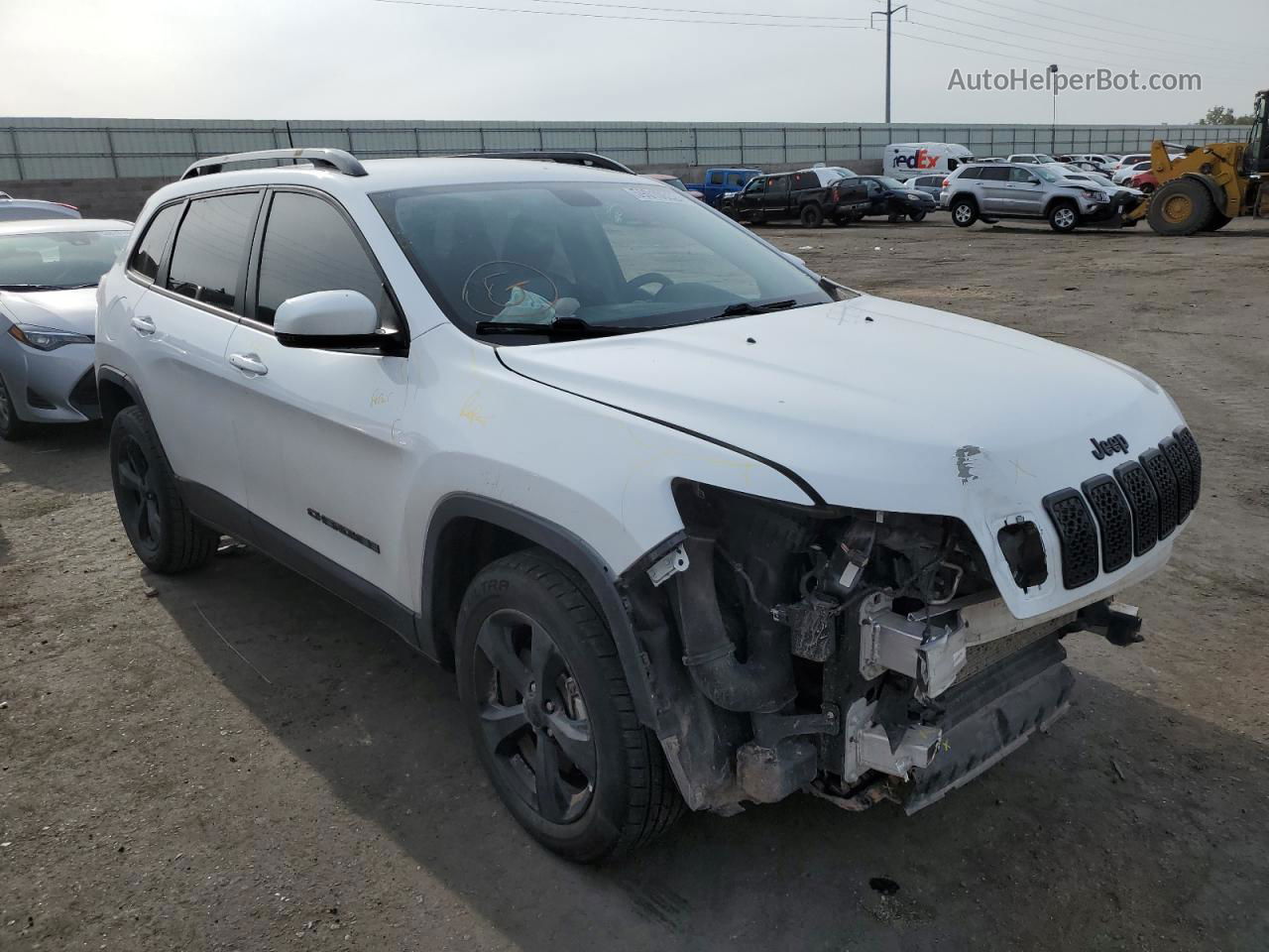 2019 Jeep Cherokee Latitude Plus Белый vin: 1C4PJMLN0KD372251