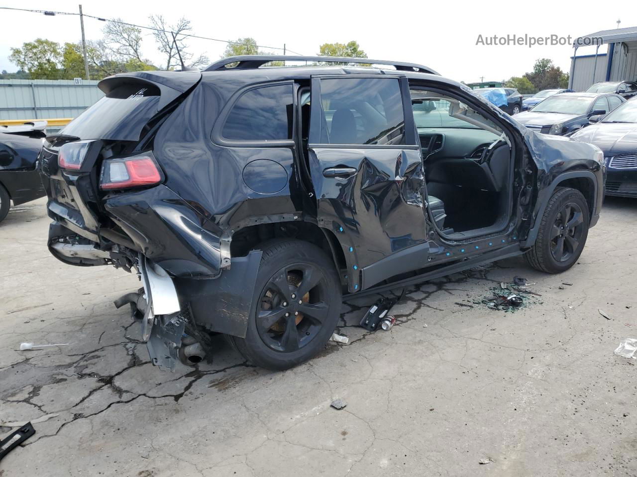 2019 Jeep Cherokee Latitude Plus Black vin: 1C4PJMLN1KD333944