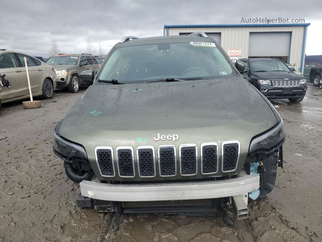 2019 Jeep Cherokee Latitude Plus Зеленый vin: 1C4PJMLN2KD307045