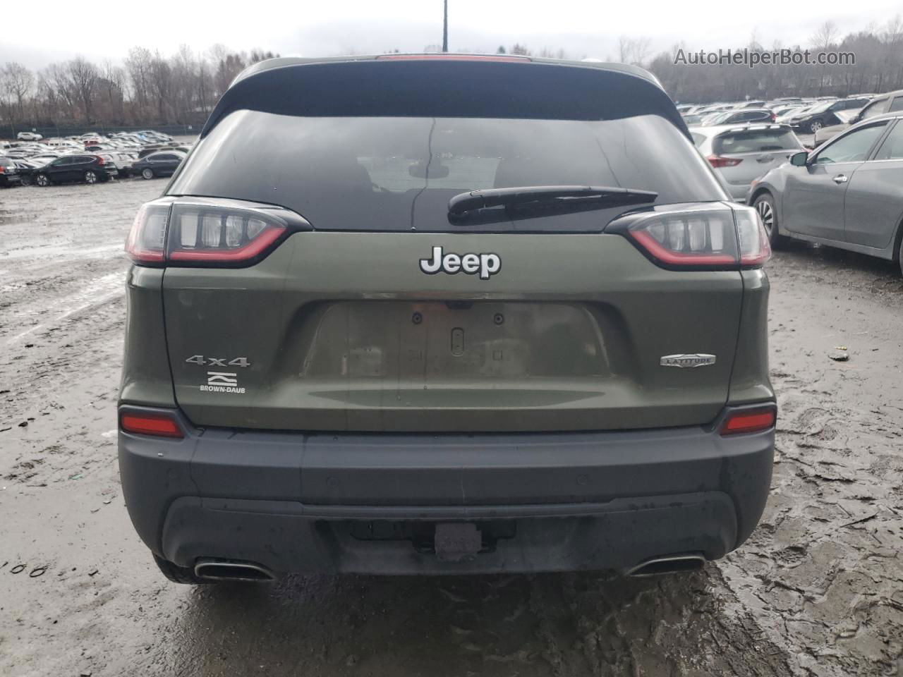 2019 Jeep Cherokee Latitude Plus Зеленый vin: 1C4PJMLN2KD307045