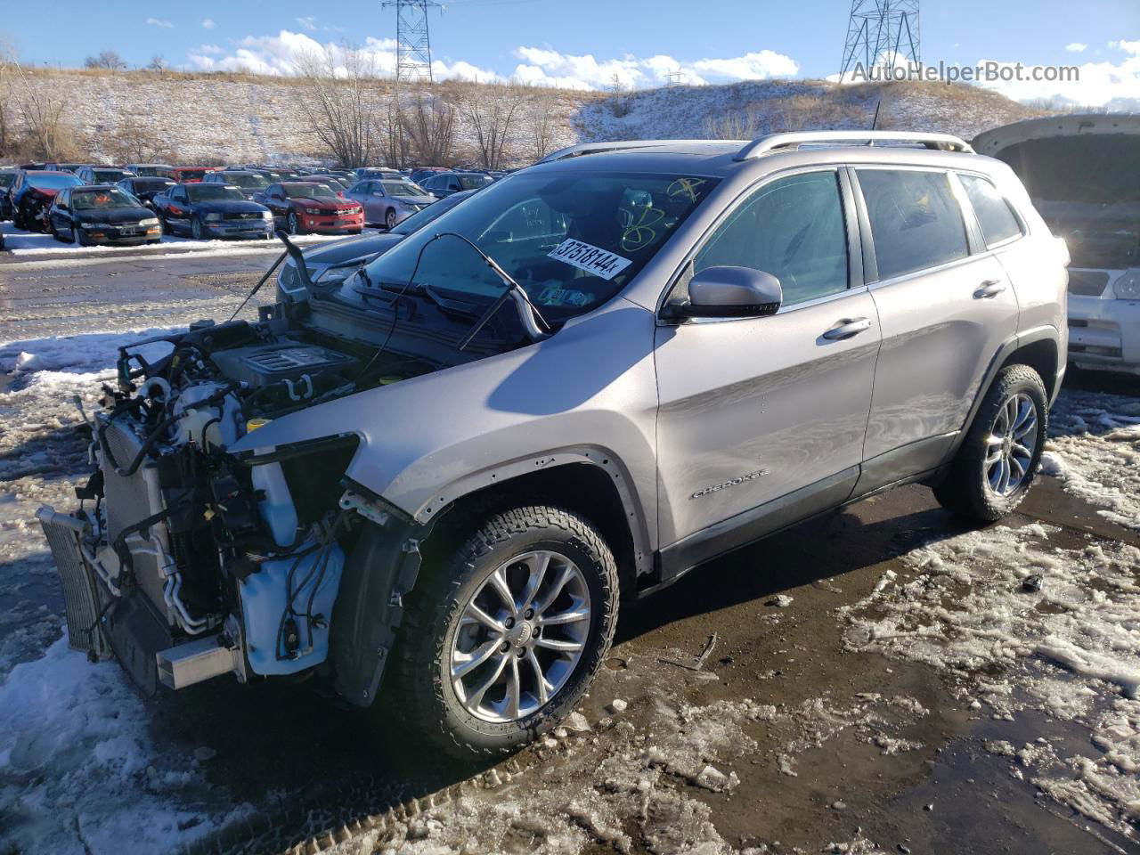 2019 Jeep Cherokee Latitude Plus Silver vin: 1C4PJMLN4KD286957