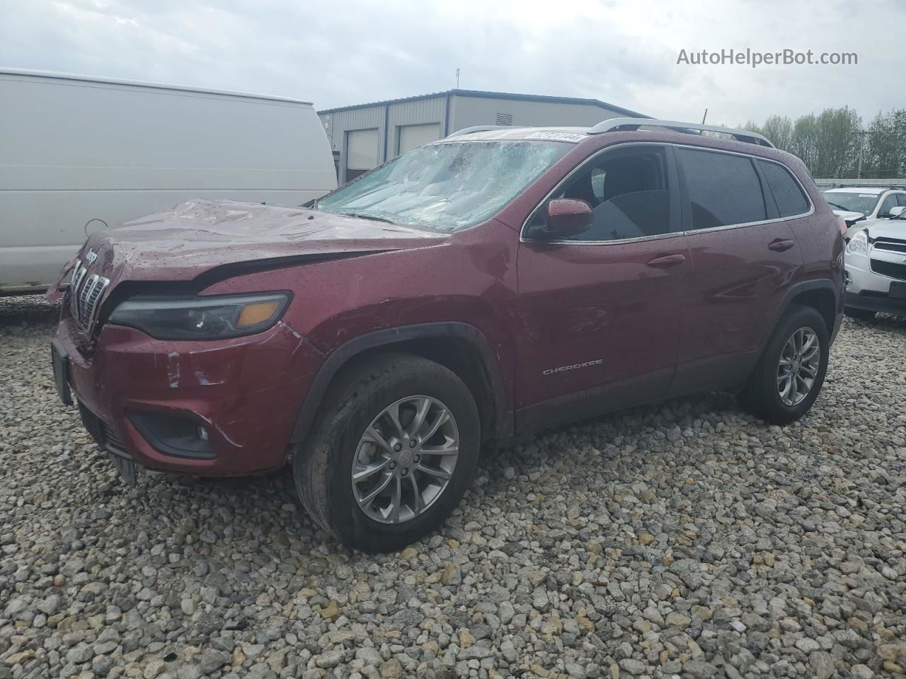 2019 Jeep Cherokee Latitude Plus Burgundy vin: 1C4PJMLN6KD356040