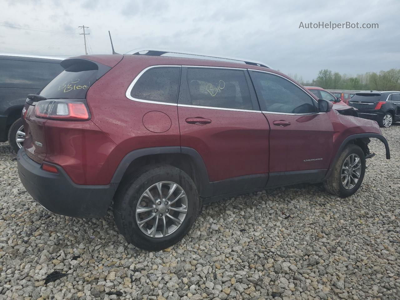 2019 Jeep Cherokee Latitude Plus Бордовый vin: 1C4PJMLN6KD356040