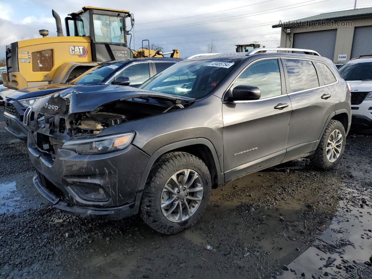 2019 Jeep Cherokee Latitude Plus Gray vin: 1C4PJMLN8KD116861