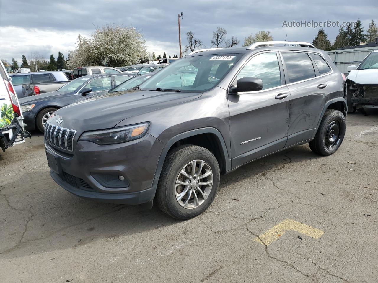 2019 Jeep Cherokee Latitude Plus Угольный vin: 1C4PJMLX0KD342782