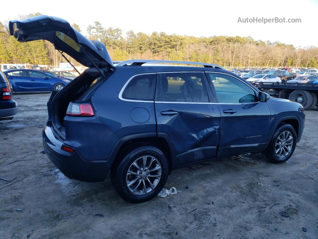 2019 Jeep Cherokee Latitude Plus Blue vin: 1C4PJMLX0KD379881