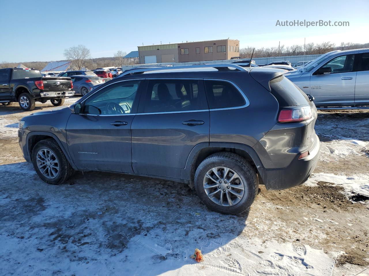 2019 Jeep Cherokee Latitude Plus Gray vin: 1C4PJMLX1KD456838