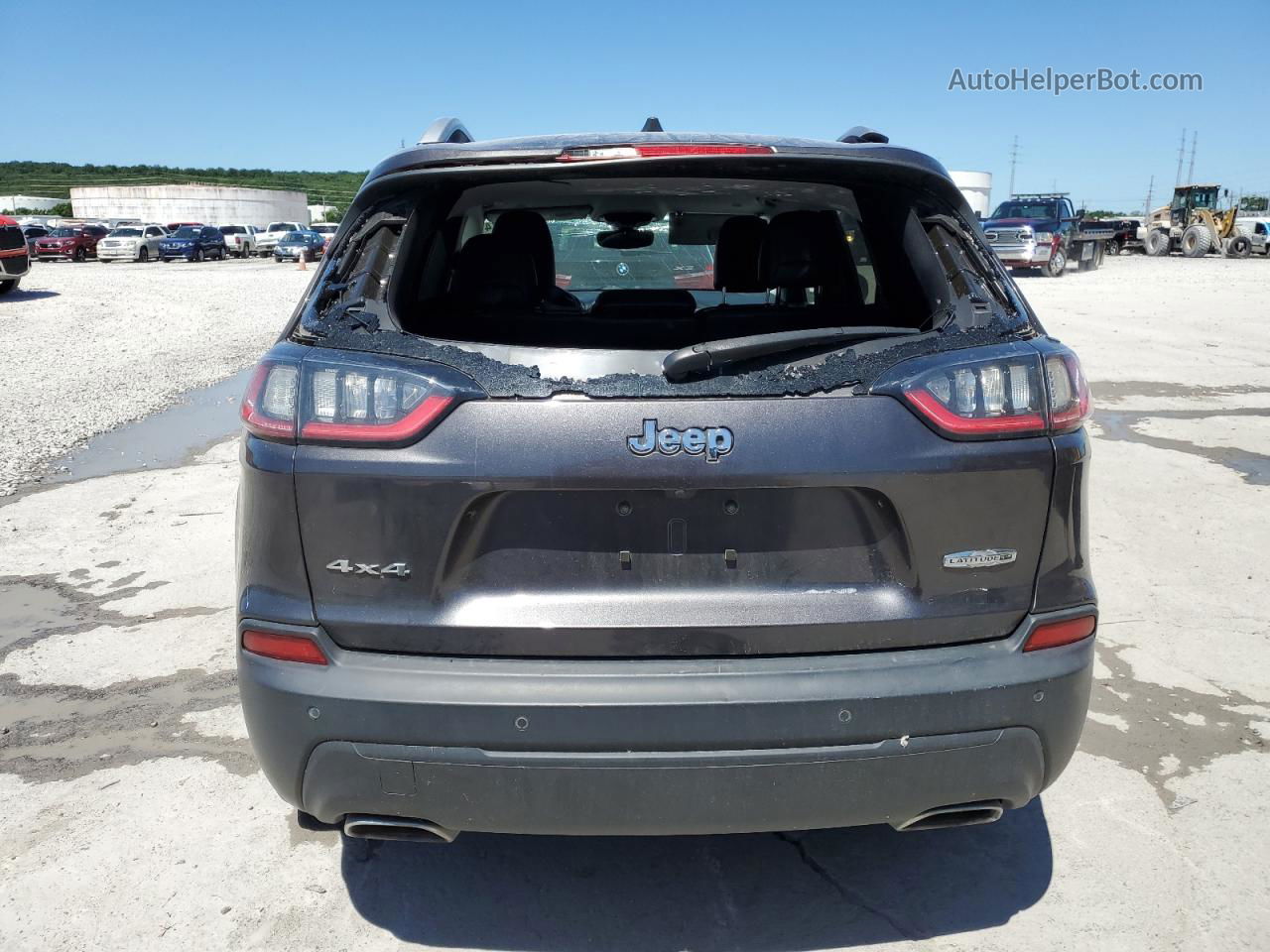 2019 Jeep Cherokee Latitude Plus Gray vin: 1C4PJMLX1KD488916