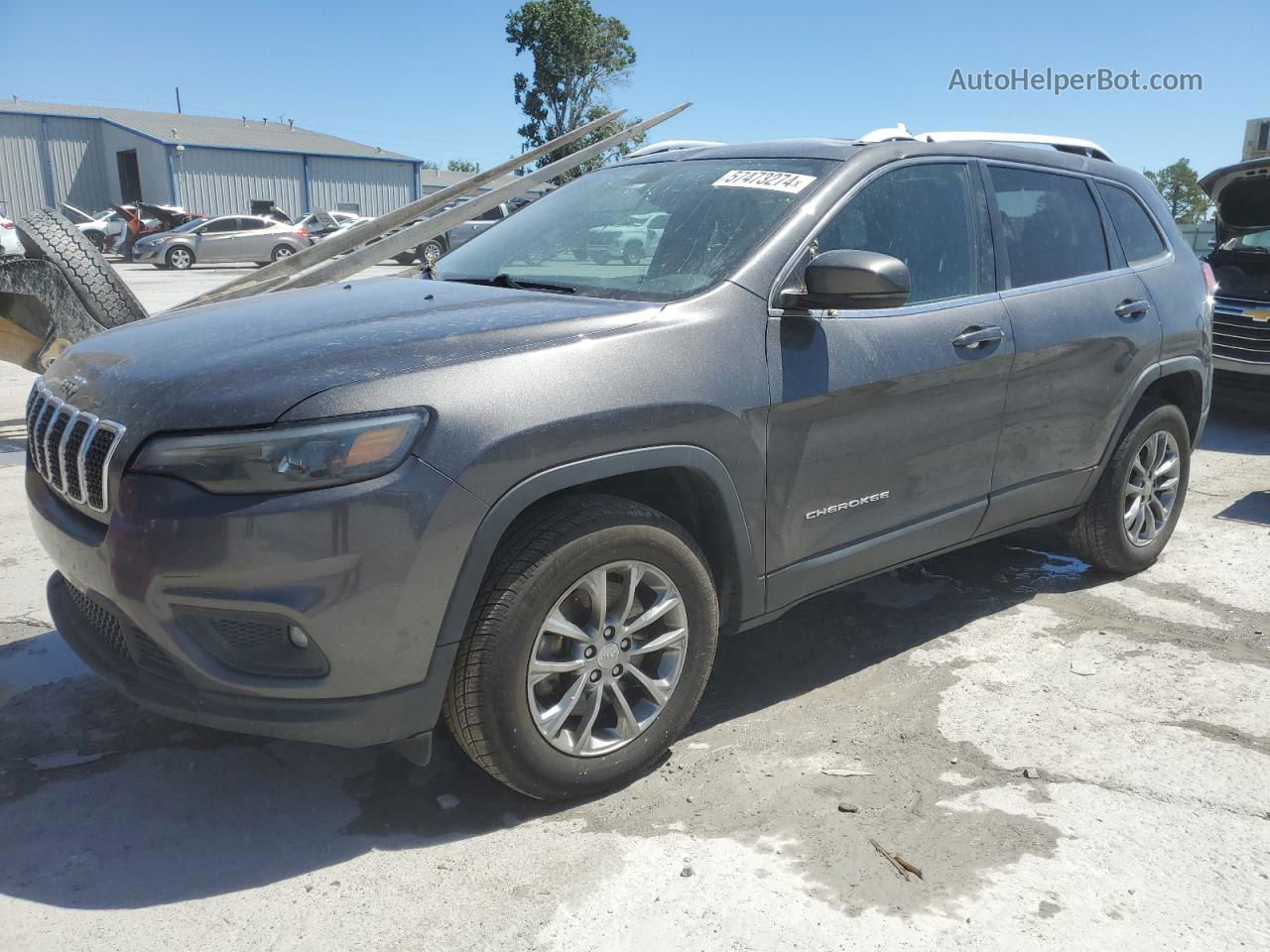 2019 Jeep Cherokee Latitude Plus Gray vin: 1C4PJMLX1KD488916