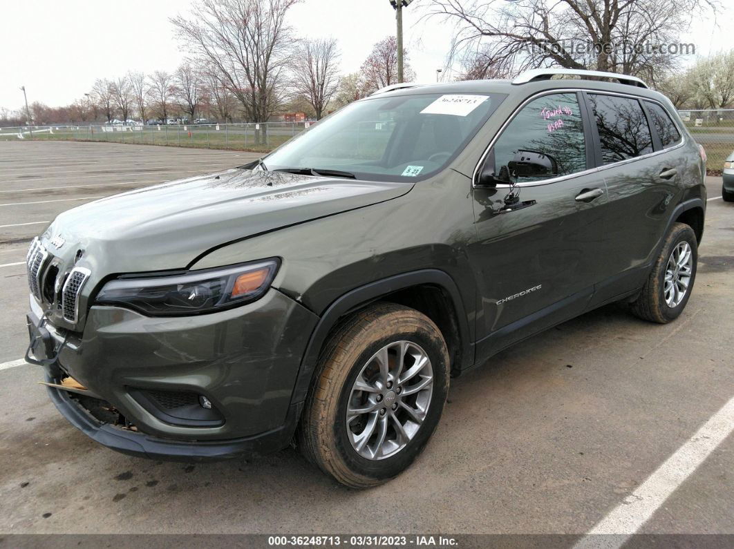 2019 Jeep Cherokee Latitude Plus Зеленый vin: 1C4PJMLX3KD156007