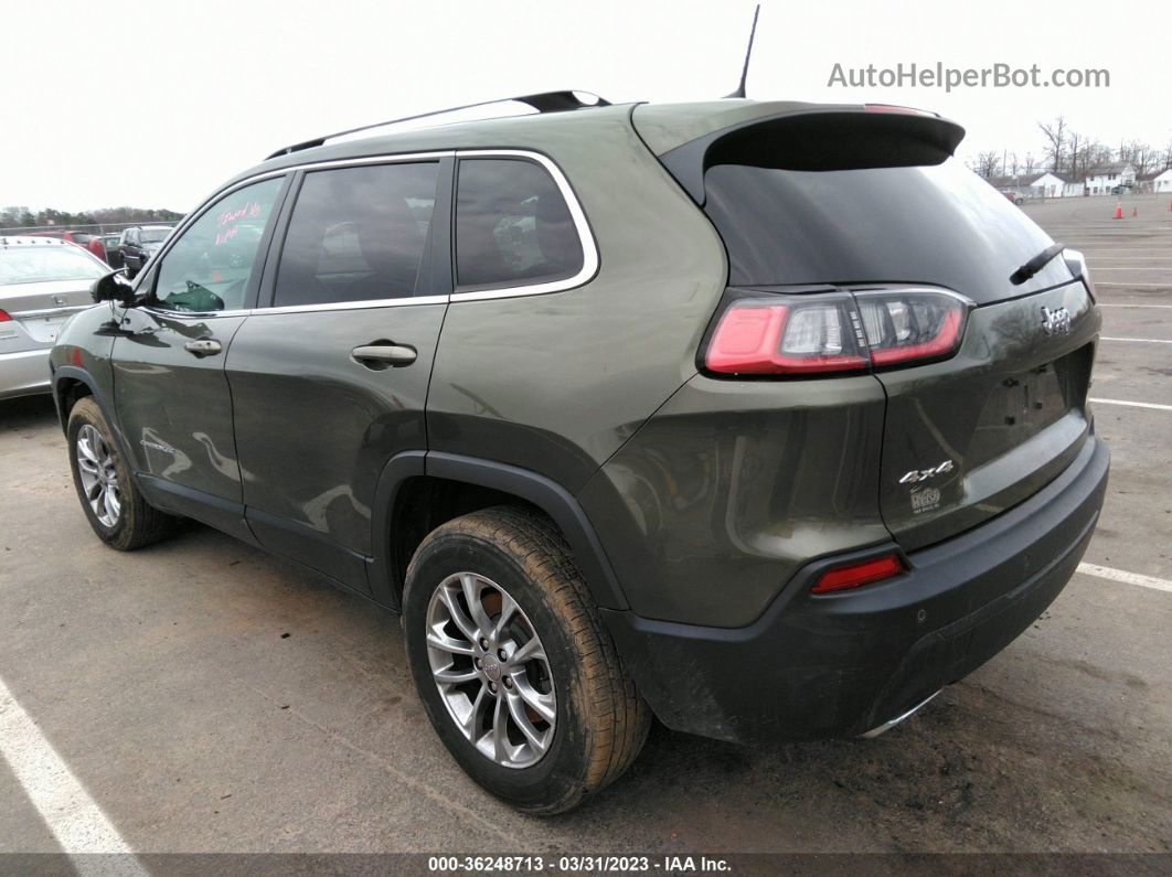 2019 Jeep Cherokee Latitude Plus Green vin: 1C4PJMLX3KD156007