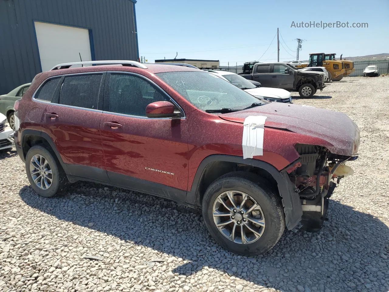 2019 Jeep Cherokee Latitude Plus Бордовый vin: 1C4PJMLX5KD132470