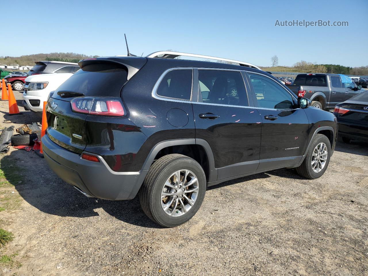 2019 Jeep Cherokee Latitude Plus Black vin: 1C4PJMLX5KD343670