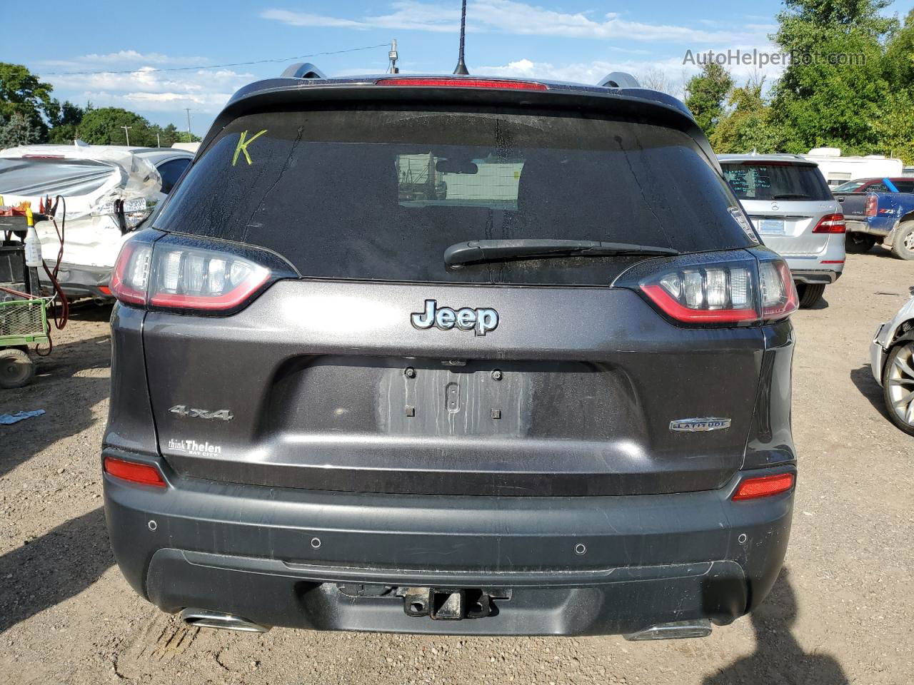 2019 Jeep Cherokee Latitude Plus Gray vin: 1C4PJMLX6KD252259