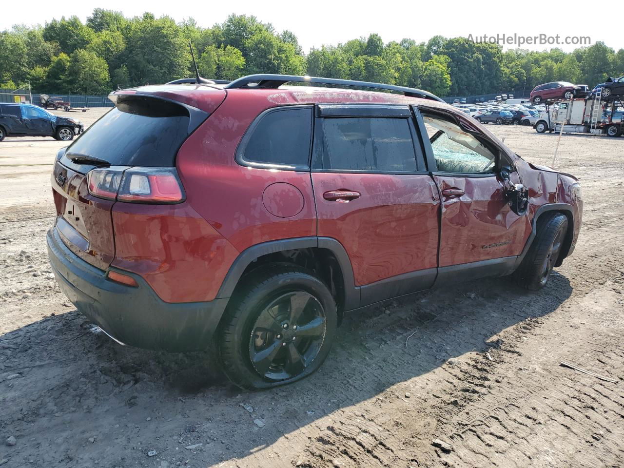 2019 Jeep Cherokee Latitude Plus Maroon vin: 1C4PJMLX6KD413516