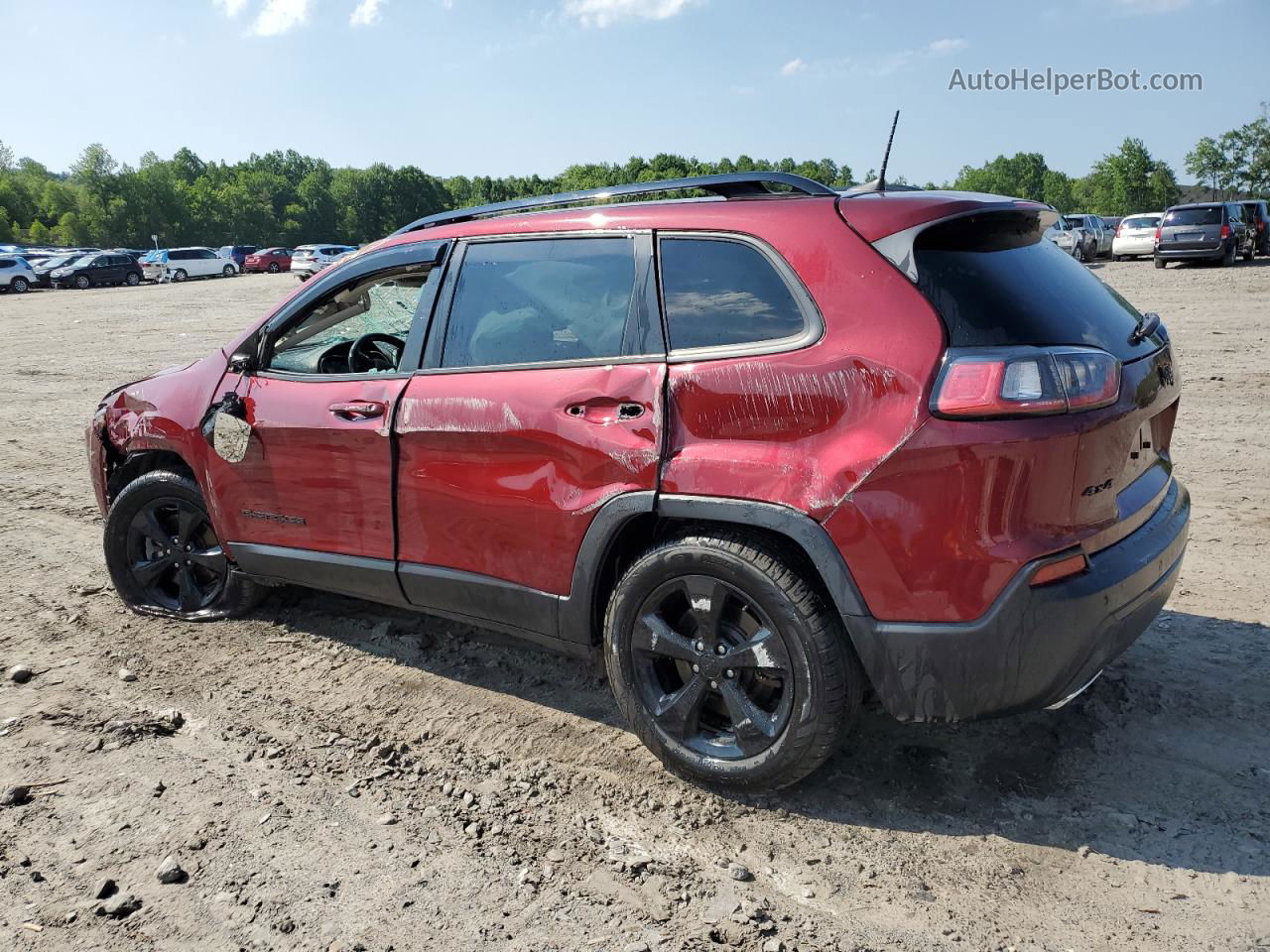 2019 Jeep Cherokee Latitude Plus Maroon vin: 1C4PJMLX6KD413516