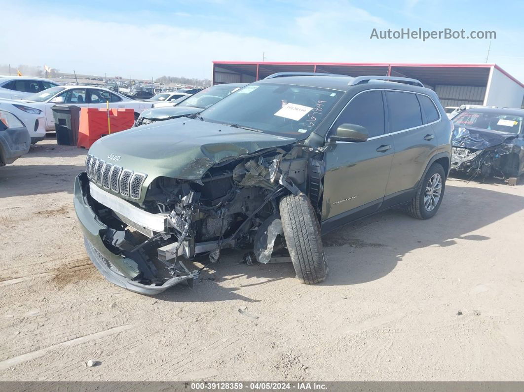 2019 Jeep Cherokee Latitude Plus 4x4 Green vin: 1C4PJMLX8KD102461