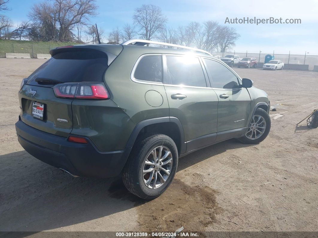 2019 Jeep Cherokee Latitude Plus 4x4 Green vin: 1C4PJMLX8KD102461